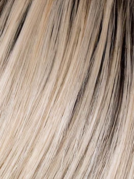 613-1001-R18 Vanilla Blonde Platinum White Blend Rooted Ash Brown