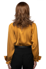 17-23-R8 Beige Blonde And Auburn Blended With Medium Brown Roots