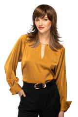 17-23-R8 Beige Blonde And Auburn Blended With Medium Brown Roots