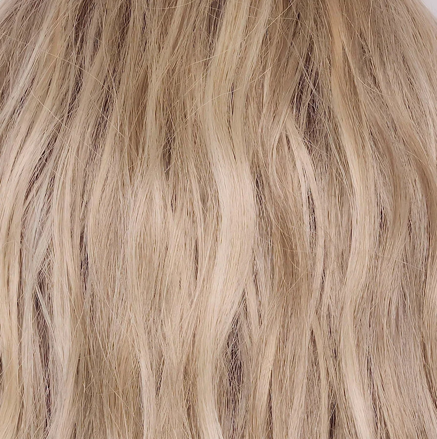 buttercream blond rooted