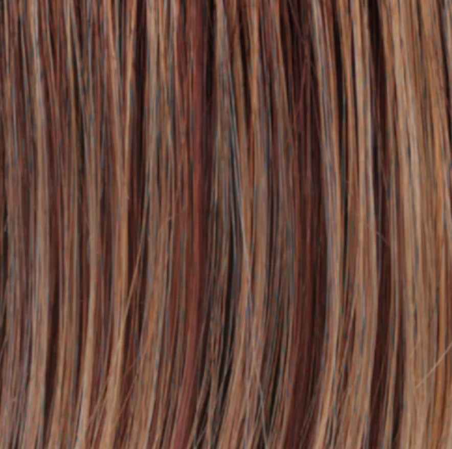 r33lf24 Dark Auburn Lightening to Gold Blonde Mix in Front