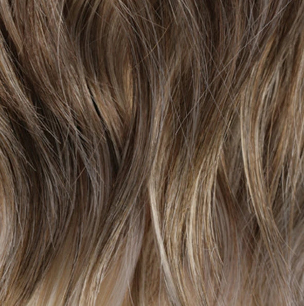 R613BG14 Dark Blonde with Fine Pale Blonde highlights and Pale Blonde tipped ends