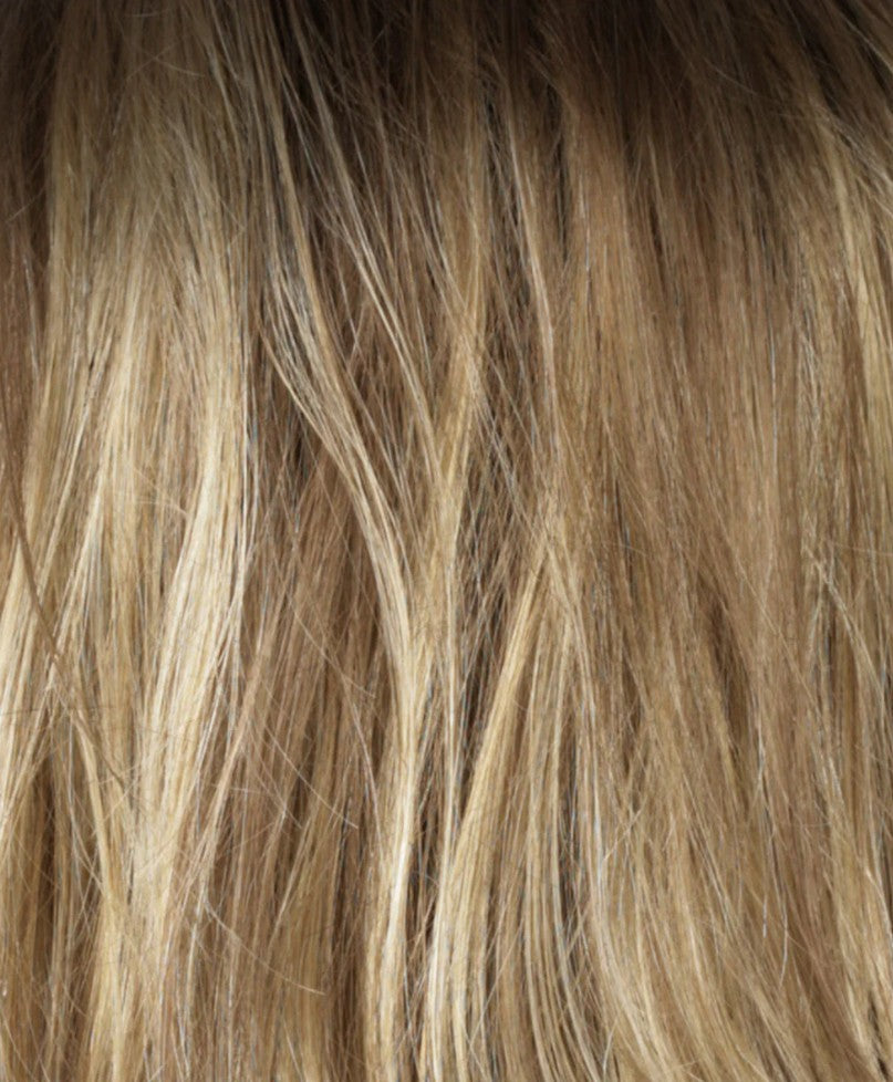 rh12/26rt4 Light Brown w/Fine Golden Blonde Highlights And Dark Roots