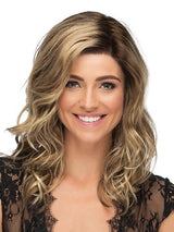 RH12/26RT4 Light Brown w/Fine Golden Blonde Highlights And Dark Roots