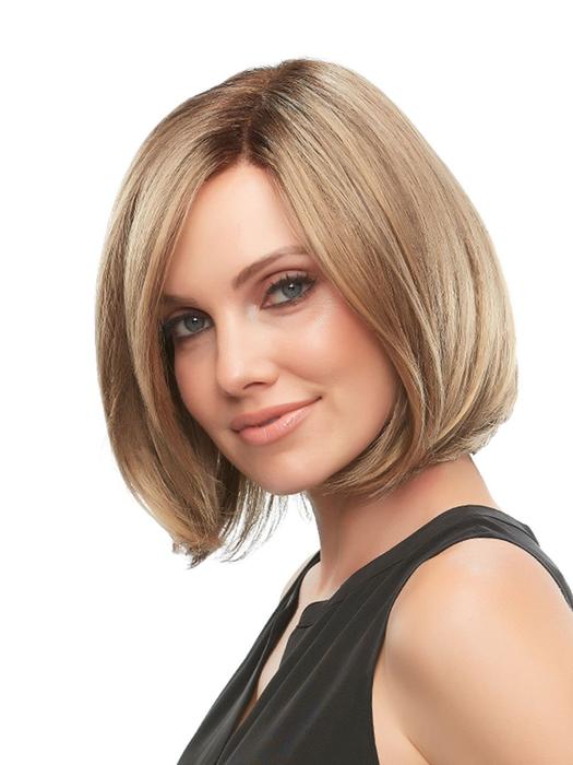 24BT18S8 Medium Natural Ash and Light Natural Gold Blonde Blend, Shaded with Medium Brown