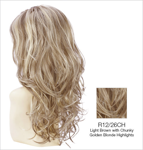 r12/26ch light brown chunky golden blonde highlights