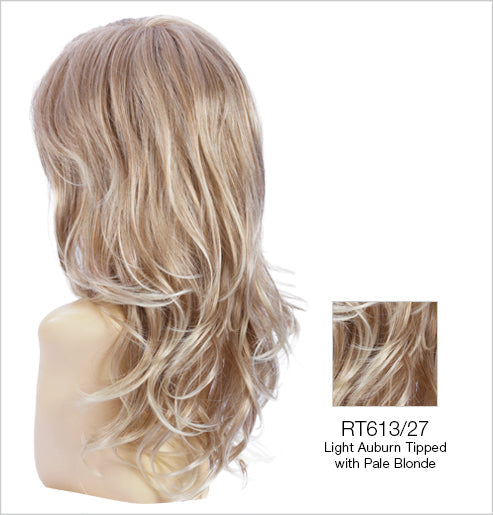 rt613-27 pale blonde with strawberry blonde lowlights