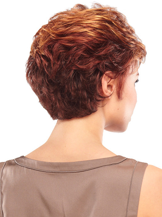 32BF Medium Natural Red Base with Medium Red-Gold Blonde Tips, Dark/Medium Red Nape